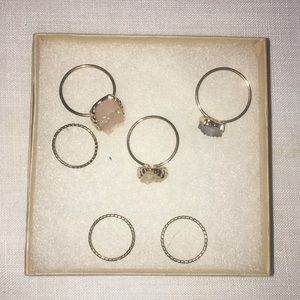 Forever 21 6 Ring Set Gold